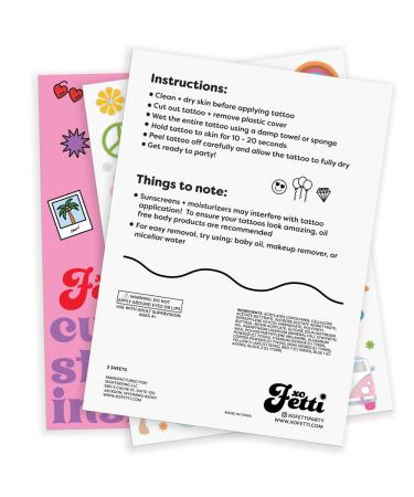 Groovy Bachelorette Temporary Tattoos - 54 Foil Styles for 70's Bach Party & Bridesmaid Favor - Buy Online on GoSupps.com