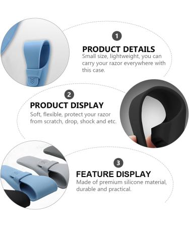Heallily Razor Travel Case | Silicone Silver Protection Cover | 4-Piece Manual Shaving System & Toothbrush Holder for Men | Perfect for Air Travel - Buy Online on GoSupps.com