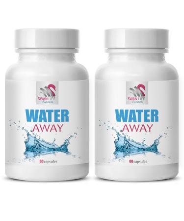 Fluid supplement - WATER AWAY - Wellness diuretic Natural fluid support Herbal balance support Water management supplement Natural diuretic wellness Herbal wellness complex 1 Bottle 60 Caps