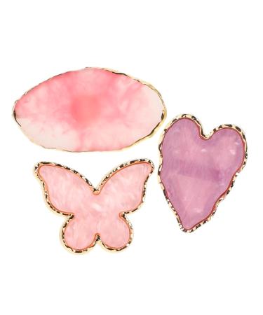 iplusmile Palette De M lange De Vernis Ongles En R sine 3 Pi ces Format Bague Pratique Pour Nail Art Femme Compact Usage Manucure