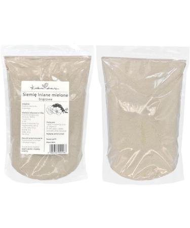  Kuchnia Zdrowia Ground brown flax seeds - Natural - Additive-free - Kuchnia Zdrowia - Resealable zip-lock bag - 1kg doypack - Buy Online on GoSupps.com