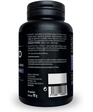 EAFIT - Ripped Max CLA 3000 - Powerful fat burner 3g CLA + Chili pepper + Zinc +Vitamins B6 - Facilitates fat burning during sports sessions - Designed for strength training - 60 Capsules - Buy Online on GoSupps.com