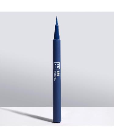 3ina Color Pen Eyeliner 830 - Dark Blue Liquid Liner | Longwear, Vibrant Matte Finish | Smudgeproof, Flake Proof | Cruelty Free, Paraben Free, Vegan | Navy Blue Makeup - Buy Online on GoSupps.com