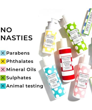  Spots & Stripes Spots & Stripes Shampoo and Body Wash for Boys 250ml a multi-tasking cleanser that leaves skin and hair clean balanced and fragrance-free. Sulfate-free - Buy Online on GoSupps.com