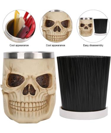 ZJchao Cool Retro Barber Shop Scissors Storage Rack Detachable Design for Storage Suitable for Various Tools 201 Stainless Steel + Resin Primitive Skull Color with Six Storage - Buy Online on GoSupps.com