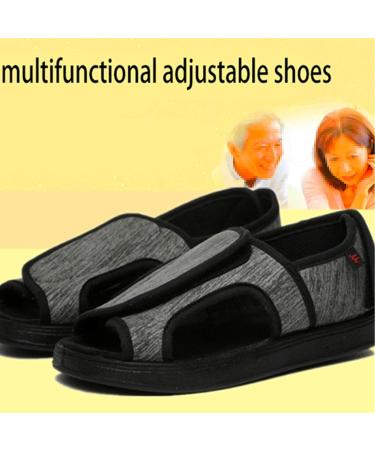 LEEWEE Diabetic Shoes Wide Width Adjustable Closure for Swollen Feet - Grey 42 - Buy Online on GoSupps.com