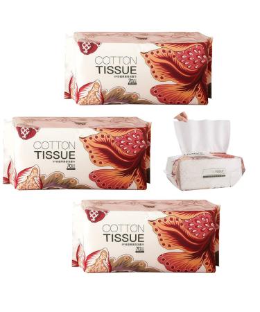 Ruihua disposable face towel 100% soft cotton facial cleaning fleece cotton wet and dry wash multi-purpose face towel removed make-up and cleani 3 pack