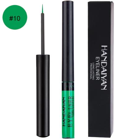 Matte Liquid Green Eyeliner - Long-Lasting & Waterproof with Highly-Pigmented Colour - Eye Makeup Tool in Green-10 - Buy Online on GoSupps.com