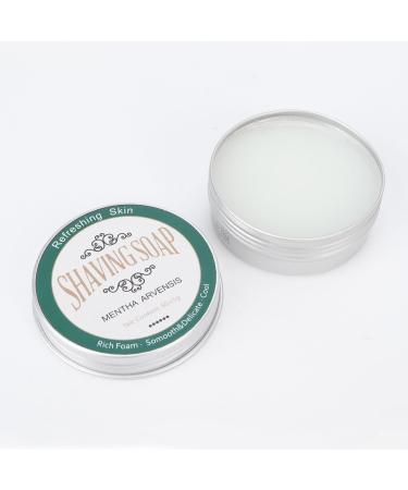60g Mint Scented Shaving Soap - Softening & Soothing Men's Shaving Cream | International Shipping - Buy Online on GoSupps.com