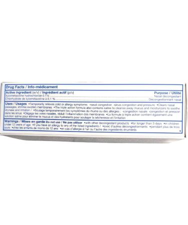 Pack of 2 Otrivin Nasal Spray for Adults with 3-in-1 Triple Action Formula Cold and Allergy Decongestant Measured Dose Mist Complete Nasal Care - Buy Online on GoSupps.com