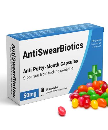 AntiSwearBiotics - Funny Rude Joke Prank Pill Box Swear Jar Secret Santa Gifts Men Funny Gifts for Men Funny Gifts for Women Stocking Fillers Women Secret Santa Gifts Under 10 pounds