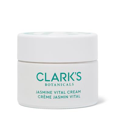 Clark's Botanicals Jasmine Vital Healing Cream Anti-Wrinkle Hydration Face Gel with Niacinamide Algae Calendula & Jasmine 1 Ounce (Pack of 1)