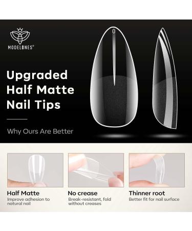 Modelones Nail Tips and Glue Gel Kit with Nail Lamp - 4 in 1 Upgraded Gel x Nail Kit for Fast Nail Extensions | Valentine's Gift for Women - Buy Online on GoSupps.com