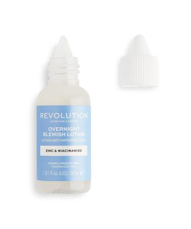 Revolution Skincare Overnight Blemish Lotion - Blemish Skin Corrector Serum - Vegan - 1.01fl.oz/30ml - Buy Online on GoSupps.com