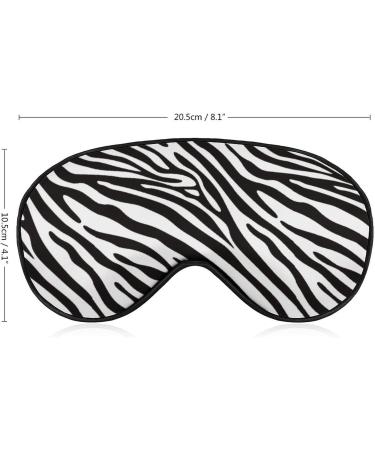 Black and White Zebra Sleep Mask for Women | Adjustable Eye Shades Cover with Elastic Strap - Best Sleep Aid - Buy Online on GoSupps.com
