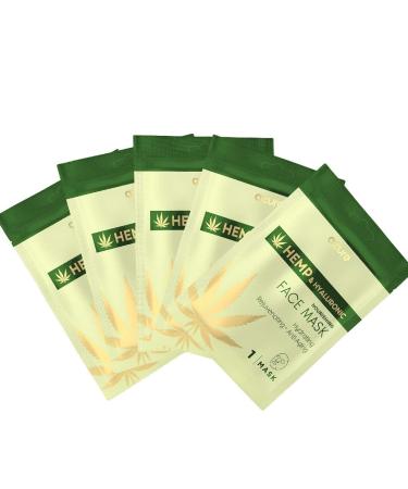 Nourishing Hemp Skincare Set - Facial Serum, Day Cream, Eye Serum, and Sheet Mask with Hemp Seed Oil, Aloe, Hyaluronic Acid, and Collagen - Buy Online on GoSupps.com