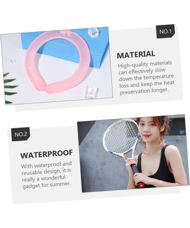 NOLITOY Ice Bolster Cooling Neck Collar - Summer Heat Prevention Ice Pad - Pink Ice Crystal Mixture 18x17x2CM - Outdoor Comfort - Buy Online on GoSupps.com