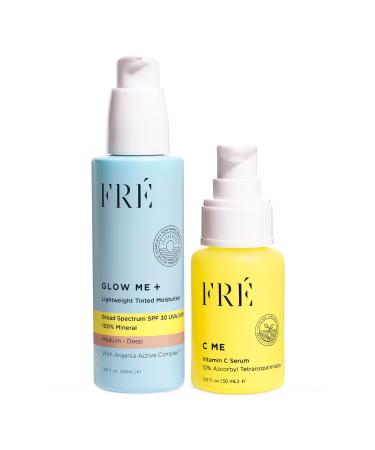FRE Vitamin C Serum & Mineral Sunscreen SPF 30 C ME & GLOW ME