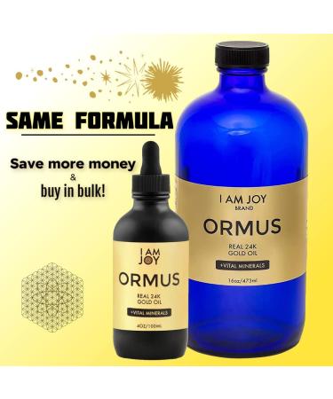 I Am Joy Ormus Gold Oil 16oz - Decalcify Pineal Gland, Repair DNA, Increase Manifestation Speed - Platinum Iridium Rich, Non Chemical Extraction - Buy Online on GoSupps.com