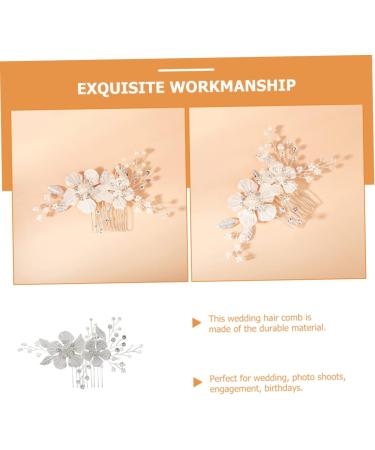 FRCOLOR Comb hair comb clip Bride Headdress Bride Hair Comb Bride Headdress hair combs Flower Hair Clip Bride Flower Hair Comb Hair piece bridesmaid Rhinestone Wedding - Buy Online on GoSupps.com