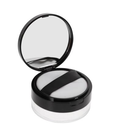 Didiseaon 2pcs Powder Puff Case Loose Powder Compact Powder Makeup Jar With Puff Blusher Velvet Reusable Black 1 g (Pack of 1) Blackx2pcs