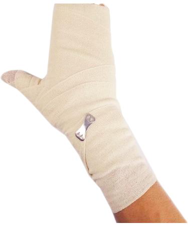 iwobi 4 Pcs Elastic Bandages Wrap Compressions Bandages Cotton Durable with Extra Metal Clips for Leg Knee Sprain Wrist Chest Body Medical Beige - Buy Online on GoSupps.com