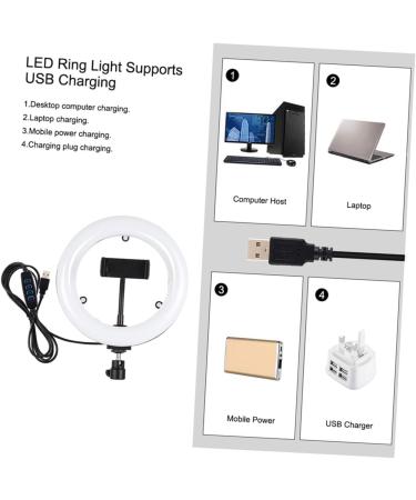 Mikikit Set Cargador Usb Portable Lighting Mirror Fill Light Phone Clip Fill Videos Camera Video Desk Ring Light Camera Light Led Fill Lamp Selfie Lamp Dimmable Selfie Light - Buy Online on GoSupps.com
