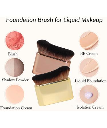 Siren Makeup Brush BeCausePro Siren Brush Foundation Makeup Brush Foundation Brush for Liquid Makeup Cream Powder (2 PCS Gold) - Buy Online on GoSupps.com