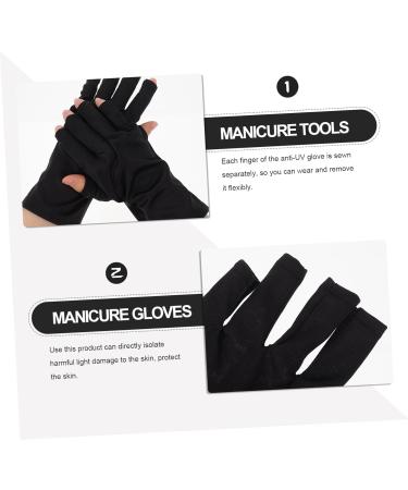 minkissy 2 Pairs Gloves Nail Dryers Nail Art Accessories Nail Polish Dryer Nail Lamp Dryer Gloves Fingerless Anti Uv Glove Nail Uv Shield Gloves Anti-uv Gloves Uv Hand Gloves - Buy Online on GoSupps.com