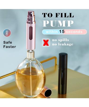 Perfume Atomiser Refillable Perfume Bottle for Travel Leaking Proof Mini Empty Perfume Spray Bottle for Women and Men 8ml - Matte Black & Matte Black - Buy Online on GoSupps.com