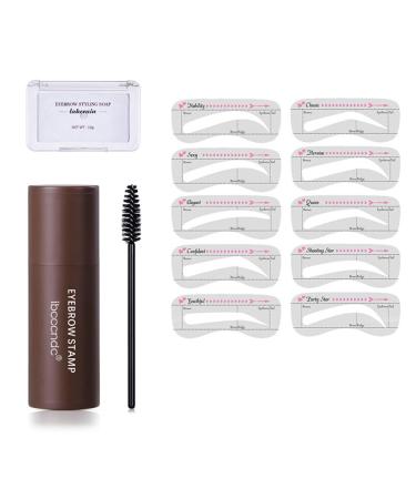 Cankypu Cankypu Eyebrow Stamp Set Eyebrow Powder Stempkeup with Eyebrow Stencils Eyebrow Shaping Styling Soap Hairline ThickenerWaterproof and Long Lasting