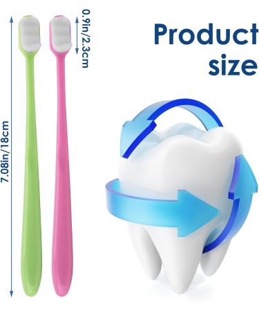 Sibba 4 Pack Extra Soft Micro Nano Manual Toothbrush for Sensitive Gums | Ultra-Bristles & Conical Design - Individually Packaged (Black Pink Blue White) - Ideal for Gum Care Adults - Buy Online on GoSupps.com