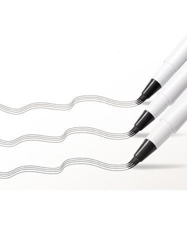 Eyebrow Pen Eyebrow Pencil with Fork Eyebrow Makeup Long Lasting Eyebrow Pen Creates Natural Looking Brows (Black) - Buy Online on GoSupps.com