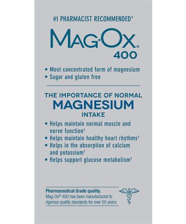 MagOx 400 Magnesium 120 Tablets - Essential Mineral Supplement - Buy Online on GoSupps.com