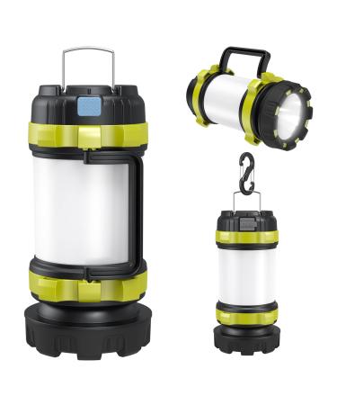 Camping Lantern Rechargeable , Alpswolf Camping Flashlight 4000 Capacity Power Bank,6 Modes, IPX4 Waterproof, Led Lantern Camping, Hiking, Outdoor Recreations, USB Charging Cable Included Green-1