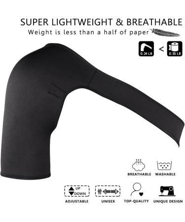Shoulder Brace Sleeve Wrap for Pain Relief & Support - Fits Left & Right Arm Men & Women - Compression Shoulder Stability & Recovery Brace - Buy Online on GoSupps.com