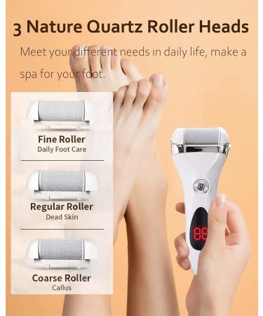 Jooayou Electric Foot File for Hard Skin - Rechargeable Callus Remover with 3 Rollers & 10-in-1 Foot Scraper Set - Buy Online on GoSupps.com