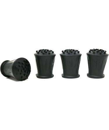 fiXte Heavy Duty 16mm Black Rubber Ferrule Replacement for Walking Stick, Cane, Crutch, Hiking Pole (Pack of 4) - Buy Online on GoSupps.com
