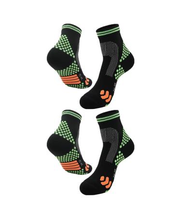 HIGHERSOCKS 2023 Far Infrared Schorl Titanium Ion Elevation Booster Socks Unisex (2Pairs Black M) 2pairs Black M
