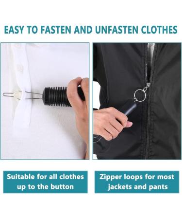 1 Pieces Clothes Button Aid Aid Tool Hook Button Arthritis Button Hook Aid Tool Button for Elderly Disabled and Joint Pain (Black) - Buy Online on GoSupps.com