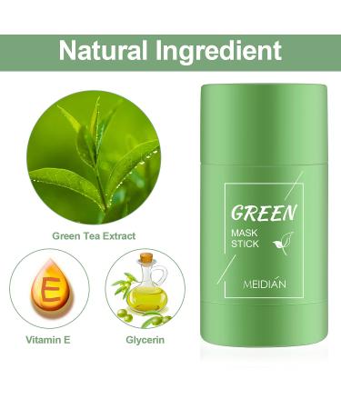 2PC Green Tea Purifying Clay Stick Mask | Oil Control & Anti-Acne | Deep Cleansing for All Skin Types | Blackhead Remover - Buy Online on GoSupps.com