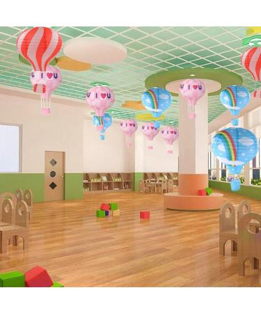 Rainbow Hot Air Balloon Ceiling Lamp - Colorful Shadow Lantern for School & Shopping Center Decoration - Buy Online on GoSupps.com