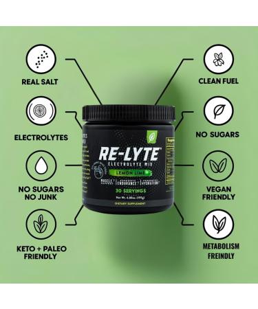 Re-Lyte Electrolyte Drink Mix Lemon Lime 30 Servings 6.88 oz. - Buy Online on GoSupps.com