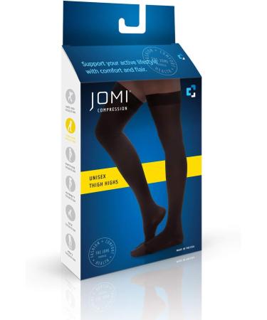 JOMI Compression Thigh High Stockings 8-15mmHg Sheer Closed Toe - X-Large Black - Buy Online on GoSupps.com