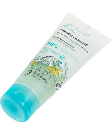 LADY GREEN | Gentle Exfoliant - Face & D collet - Purifies Unclogs and Moisturizes - 98% Natural Ingredients - Organic - Vegan - Buy Online on GoSupps.com