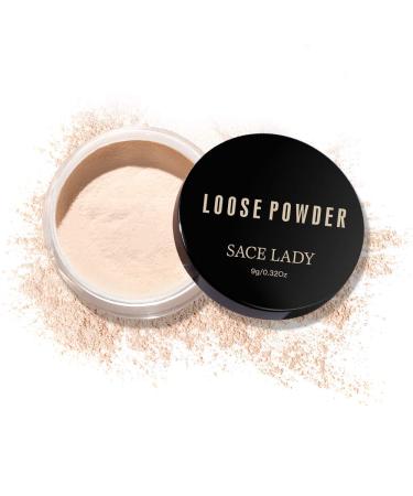 Oil Control Loose Powder Setting Make Up Waterproof Poreless Long Lasting Soft-Matte Face Powder Makeup, 0.32Oz (01) #01