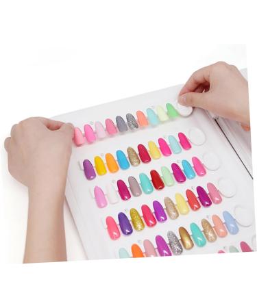 minkissy 1pc Nail Color Book Nail Color Chart Display Nail Color Display Board Salon Nail Color Plate Nail Polish Color Chart Nail Color Display Plate Accessories Manicure Abs White - Buy Online on GoSupps.com