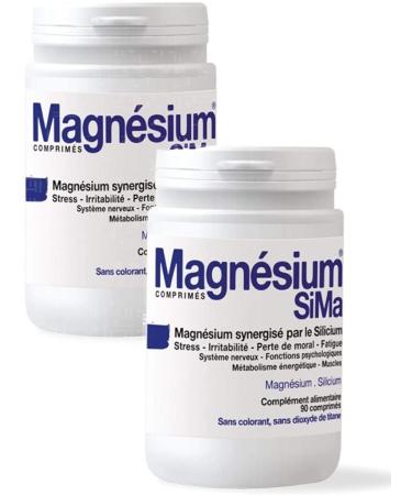 Magnesium SiMa Laboratory Dissolvurol - Magnesium Synergized by Silicon - Pack of 2 x 90 Tablets (2)