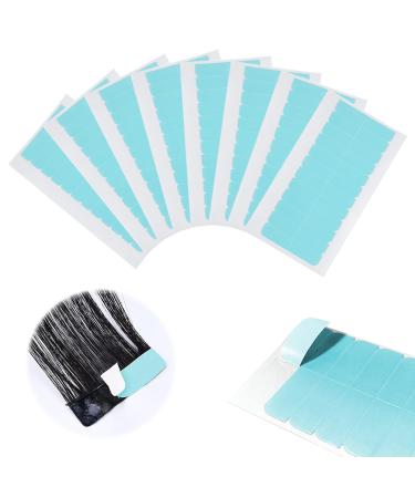 96 pieces of replacement tapes adhesive stripes replacement tape for tape in hair extensions high adhesive power hair adhesive tape for hair extensions hair impact (blue 4 x 0.8 cm)