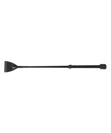 Huntley Equestrian Leather Jumping Bat Riding Crop Beautifully Crafted in England - Black - Leather Handle - 18" Inch